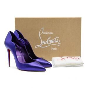 Christian Louboutin Hot Chick Pumps 100mm - Leather - Purple 36 5.5US $845
